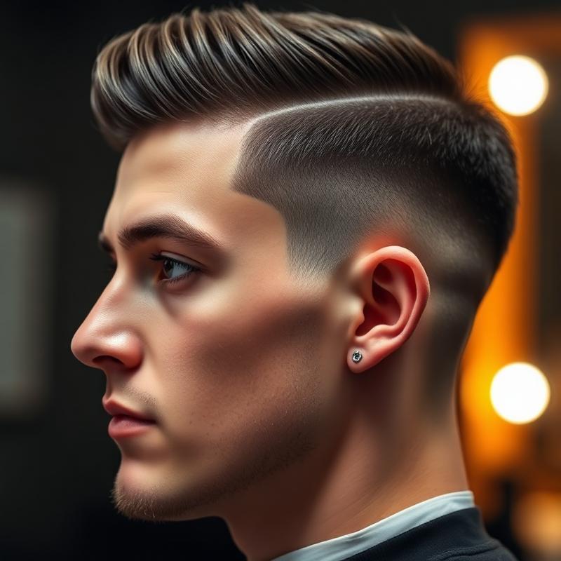 Dégradé homme moderne — barbier Enghien-les-Bains