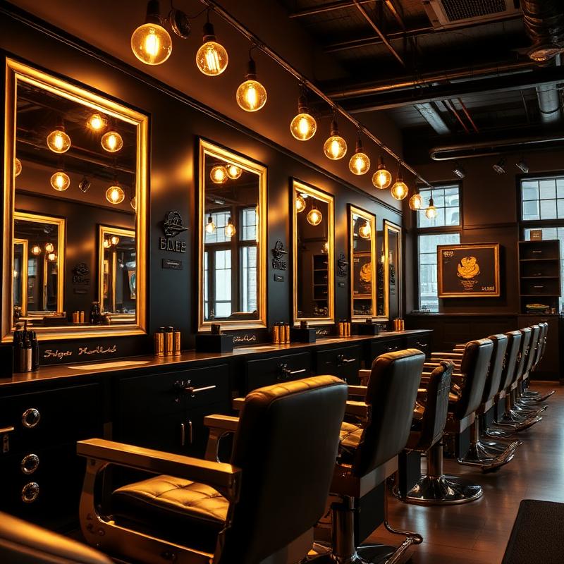 Intérieur du salon Street Barbers à Enghien-les-Bains