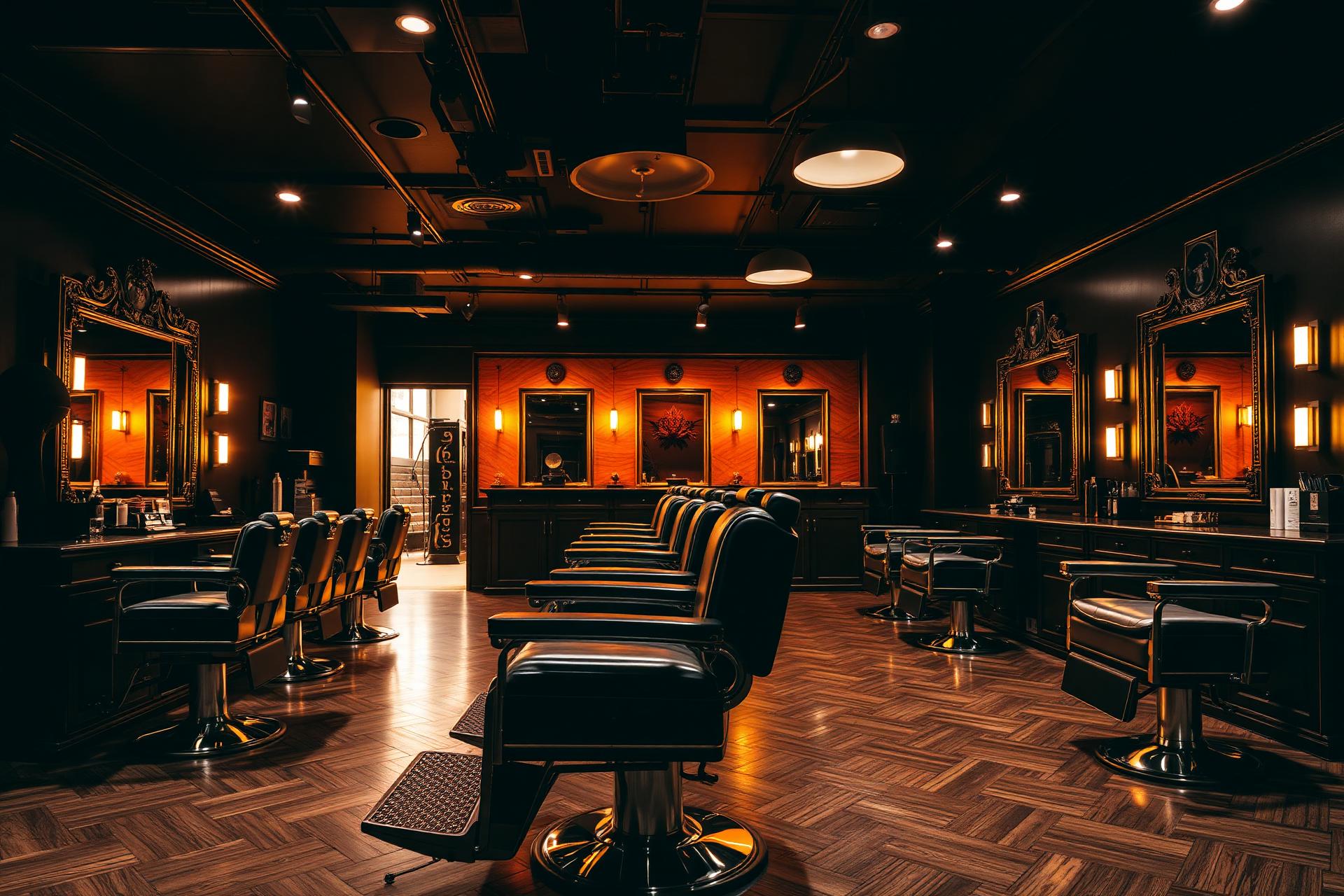 Intérieur du barber shop Street Barbers à Enghien-les-Bains